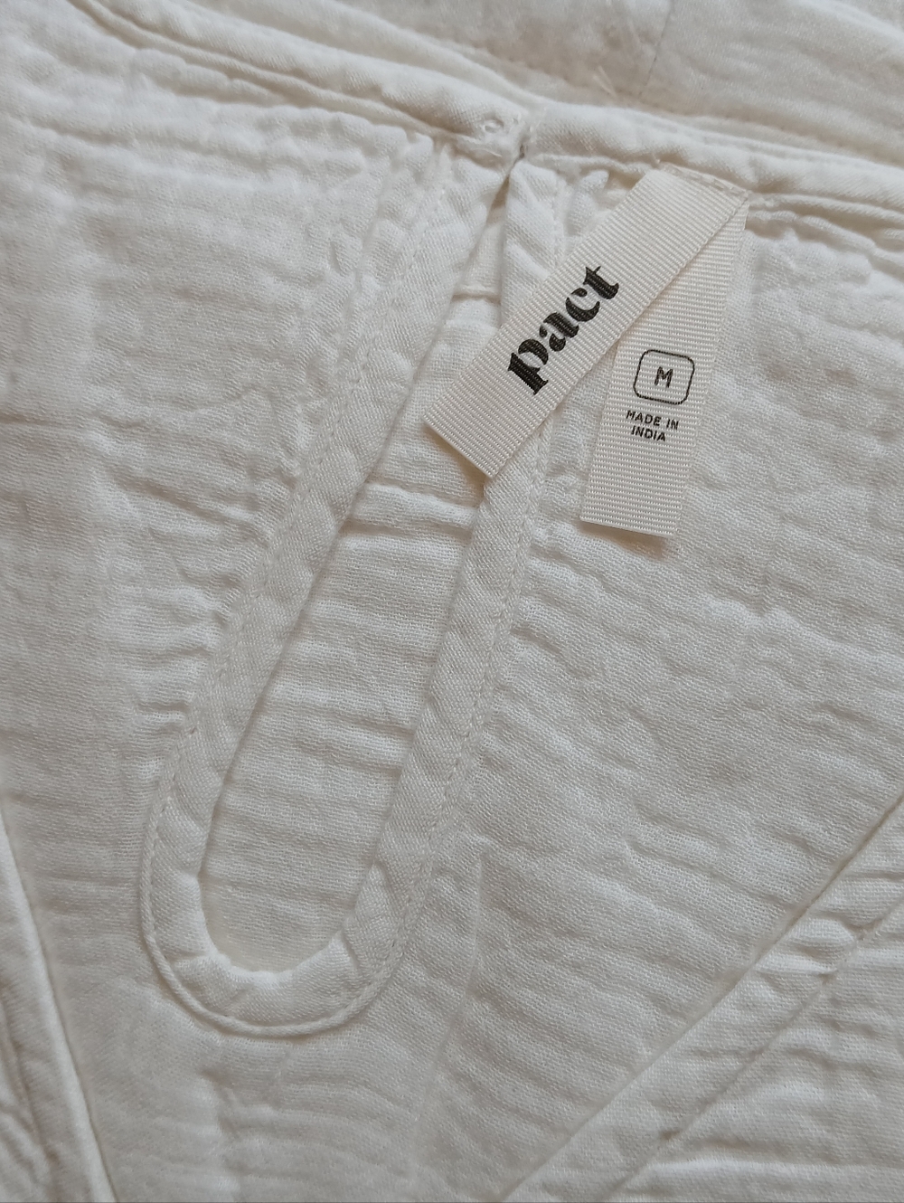NEW Pact Organic Coastal Double Gauze Beach To Brunch Maxi Dress - Cream MEDIUM - Picture 3 of 5
